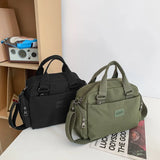 Lkblock Large Capacity Canvas Handbags For Women Solid Classic Packages For Men 100% Cotton Korea Messenger Bags Unisex Cloth Satchels