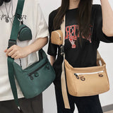 Lkblock Crossbody Bags Unisex Shoulder Bags Casual Solid Color INS Fashion Composite Bags for Women Men Couple Messenger Bag