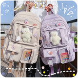 Multi Pockets Transparent Backpack