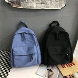 Lkblock Fashion Backpack Canvas Women Backpack Anti-theft Shoulder Bag New School Bag For Teenager Girls School Backapck Female