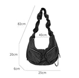 Lkblock Sweet Girls Nylon Shoulder Women Bag Korean Niche Design Summer Travel Beach Bag Female Totes Bags for Women Handbag