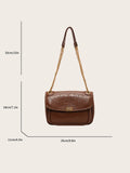 Lkblock Retro Small Shoulder Bags for Women Fashion Designer Trend PU Leather Chain Crossbody Bag Female Handbags