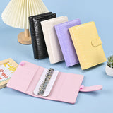 Lkblock A5 A6 A7 Crocodile Color 6 Ring Binder PU Clip-on Notebook Leather Loose Leaf Notebook Cover Notebooks Journal Stationery