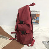 Lkblock Fashion Girl Leisure Rucksack High School Waterproof Nylon Shoolbag Women Mochila Multi Pocket College Laptop Backpack