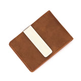 Lkblock New Fashion Men's Leather Money Clips Wallet Multifunctional Thin Man Card Purses Women Metal Clamp For Money Cash Holder