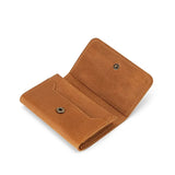 Lkblock Vintage Card Holder Men Genuine Leather Credit Card Holder Small Wallet Mini Purse for Men Money Bag ID Business Cards Holder