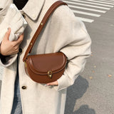 Metal Lock Flap Saddle Bag