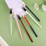 Lkblock 3Pcs/Set Kawaii Cat Pencil Cap Cartoon Silicone Pen Topper Covers For Kids Cute Pencil Extender Stationery School Supplies