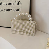 Lkblock Chic Everyday Pearl Weave Tote Bags