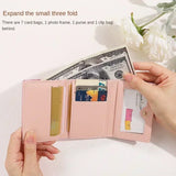 Lkblock New Women Wallets Female PU Leather Purses Short Hasp Purse for Women Small Money Bag Coin Purse Card Holder Clutch