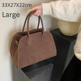 Lkblock  Luxury Margaux 15 Suede Handbags Large Capacity Senior The Tote Bags Ladies High Quality Retro Crossbody Bags Designer Bags