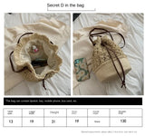 Lkblock New Hot Selling 2024 Fashion Women's Bag High Quality Bohemian Style Hollow Weaving Crossbody Bag Unique Design Commuter Bag