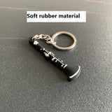 Lkblock Hot Sale Metal Hiphop Rock Y2K Guitar Keychain With Star Heart Cool Fashion Punk Harajuku Music Keyring Bag Pendant Accessories