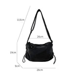 Lkblock Casual Ruched Cloud Dumpling Bag Small Nylon Women Shoulder Bag Drawstring Crossbody Bags for Women 2024 Purses and Handbags New