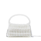 Lkblock Handmade Pearls Bag Luxury Beaded Women Handbags Brand Designer Bags for Women Shoulder Bag Wedding Evening Purse Crossbody Bags