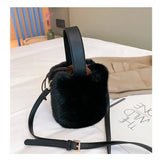 Lkblock Autumn Winter Furry Shoulder Bags Women Fluffy Crossbody Bag Faux Wool Tote Bag for Women Plush Handbag Clutch Top Handle Bag