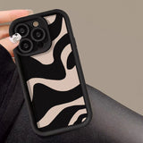 Lkblock Zebra Stripe Phone Case For iPhone 14 13 11 12 15 Pro Max 7 8 XS XR XS MAX Soft Silicone Fashion Shockproof Back Cover Case