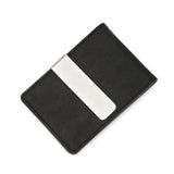 Lkblock New Fashion Men's Leather Money Clips Wallet Multifunctional Thin Man Card Purses Women Metal Clamp For Money Cash Holder