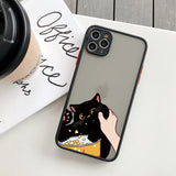 Lkblock Various Style Cat Phone Case For iPhone 16 15 13 12 11 14 Pro Max Mini 14 Plus shell SE2 8 7 Plus X XS XR Shockproof Back Covers