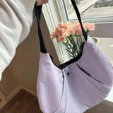 Lkblock Large Capacity Fitness Yoga Cow Horn Shape Waterproof Y2k Aesthetic Bag Korean Casual Sprots Women Underarm Shoulder Bag Bolsas