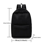 Lkblock Large Capacity Canvas Black Backpack Light Simple Travel Bag Canvas Backpack Student School Bag Canvas Student Zipper Backpack