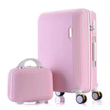 Lkblock ABS+PC luggage set travel suitcase on wheels Trolley luggage carry on cabin suitcase Women bag Rolling luggage spinner wheel