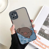 Lkblock Cute Pink Pig Cartoon Phone Case For iPhone 16 14 15 11 13 12 Pro Max Mini For iPhone X XS XR 7 8 Plus SE2 Soft back Covers