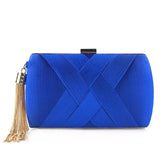 Lkblock Evening Bags Elegant Shoulder Luxury Designer for Women Trend 2024 Satin Tassel Purses Clutch Bag Small Handbag Crossbody Party