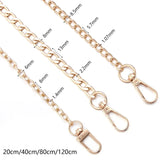 Lkblock Metal Aluminum Replacement Bag Chain 20/40/80/120cm Women Shoulder strap for bags replace Crossbody chain Bag Accessories