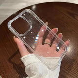 Lkblock Luxury Bling Glitter Clear Phone Case For iPhone 16 15 14 13 12 11 Pro Max X XR XS 7 8 Plus Shockproof Transparent Soft Cover