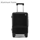 Lkblock Front Opening Zipper Travel Suitcase Luggage on Mute Universal Wheel Fashion Multifunction Carry-Ons Cabin Boarding Bag