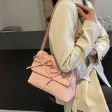 Lkblock Sweet Women Shoulder Bags Fashion 2024 Vintage Ladies Elegant Crossbody Bags Kawaii Bow Luxury Scarves Design Bolso Mujer