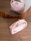 Lkblock Korean 2024 New Sweet Pink Bow Women's Handbag Versatile Small Square Bag Fashion Minimalist Cute Ins