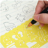 Lkblock 4Pcs/Lot Children Drawing Template Rulers Creative Baby Painting Stencils Scrapbooking DIY Tools Art Craft School Supplies Toys