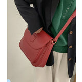 Lkblock Autumn Winter Women's Crossbody Bags Simple Vintage Soft Leather Shoulder Bag Large Capacity Casual Men's Briefcase