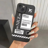 Lkblock Travel-nspired Airplane Route Desian Phone Case For iPhone 15 14 13 12 11 16 Pro Max Mini 7 8 15 16 Plus X XR XS SE2 Soft Cover