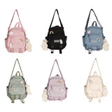 Lkblock Small Backpack Women Cute Multifunctional Dual-Use School Bags For Teenage Girls Student Kawaii Mini Travel Backpacks Ruckpack