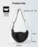 Lkblock Women Crescent Bag Crossbody Oxford Waterproof Half Moon Bag Fashion Street Travel Fanny Packs