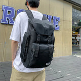 Lkblock Men Backpack Korean Fashion Large-capacity Waterproof Outdoor Travel Backpack Casual Sports School Backpack for College Students