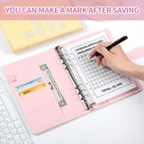 Lkblock 100 Envelope savings Challenge Loose Leaf Couple Cash Budget Planning Notebook Savings Envelopes Binder with The Pvc Lovers