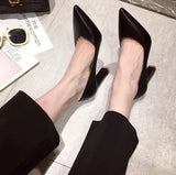 Lkblock Ladies Summer Footwear Pointed Toe Shoes for Women Office Super High Heel Black Formal Square Heels Genuine Mark Beau Today