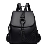 Lkblock Tassel Women Backpacks Designer High Quality Soft Leather Fashion Back Bag Brand Female Travel Bags Mochilas Mujer 2023 Backbags