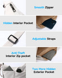 Lkblock Nylon Crescent Crossbody Bag for Women Sling Casual Dumpling Bag with Mini Pocket Simple Hobo Bag