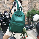 Lkblock Girls' Schoolbag New Simple Korean Version High School Student Backpack School Versatile Casual Computer Bag