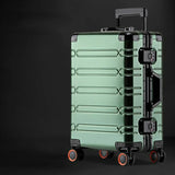 Lkblock TravelTrolley Luggage 100% Aluminum-magnesium Alloy Travel Suitcase Rolling Luggage 20‘’Carry-On Cabin Suitcase Travel Bags