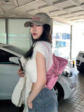 Lkblock Sweet Cool Y2k Handbag Women Summer Hot Girls Drawstring Folds Shoulder Bag Ladies Vintage Harajuku Solid Underarm Bags