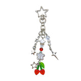 Lkblock Cherry Pendant Fashionable Strawberry Keys Holder Keychains Keyring Ornaments Backpack Pendant for Keys Bag