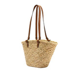 Lkblock Luxury Design Straw Woven Tote Bags Summer Casual Large Capacity Handbags New Fashion Beach Women Shoulder Simple Style Shopping