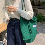 Lkblock Fashionable Women Shoulder Bags Big Capacity Handbags for Female Ladies Korean Design INS Style Large Tote Casual College Bags