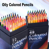 Lkblock Colors Pencils Professional Oil Wood Soft Watercolor Pencil For School Draw Sketch Art Supplies 12/24/48/72/120/160